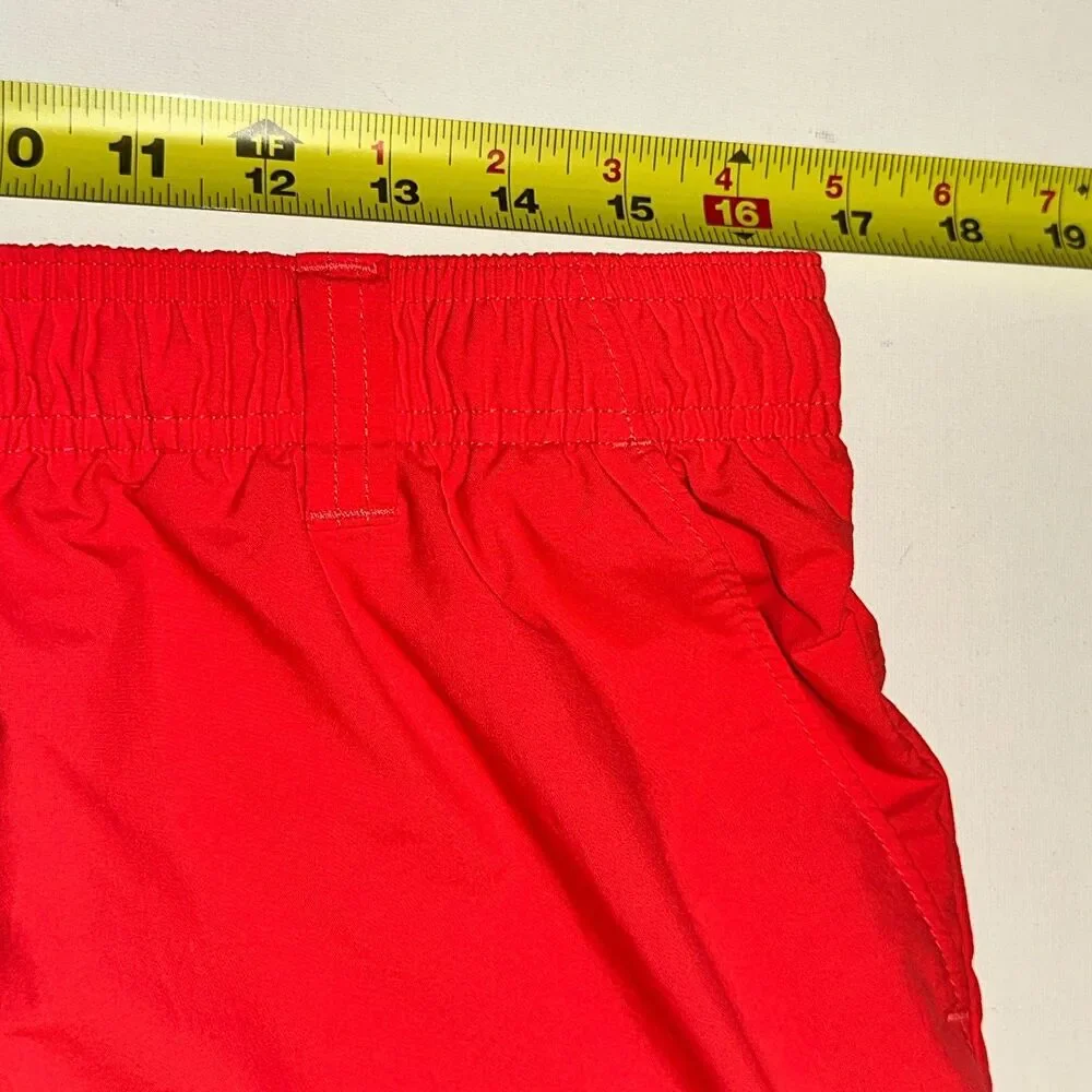 Columbia PFG Shorts Mens L Red Orange Nylon Drawstring Swim Outdoor‎ Hike